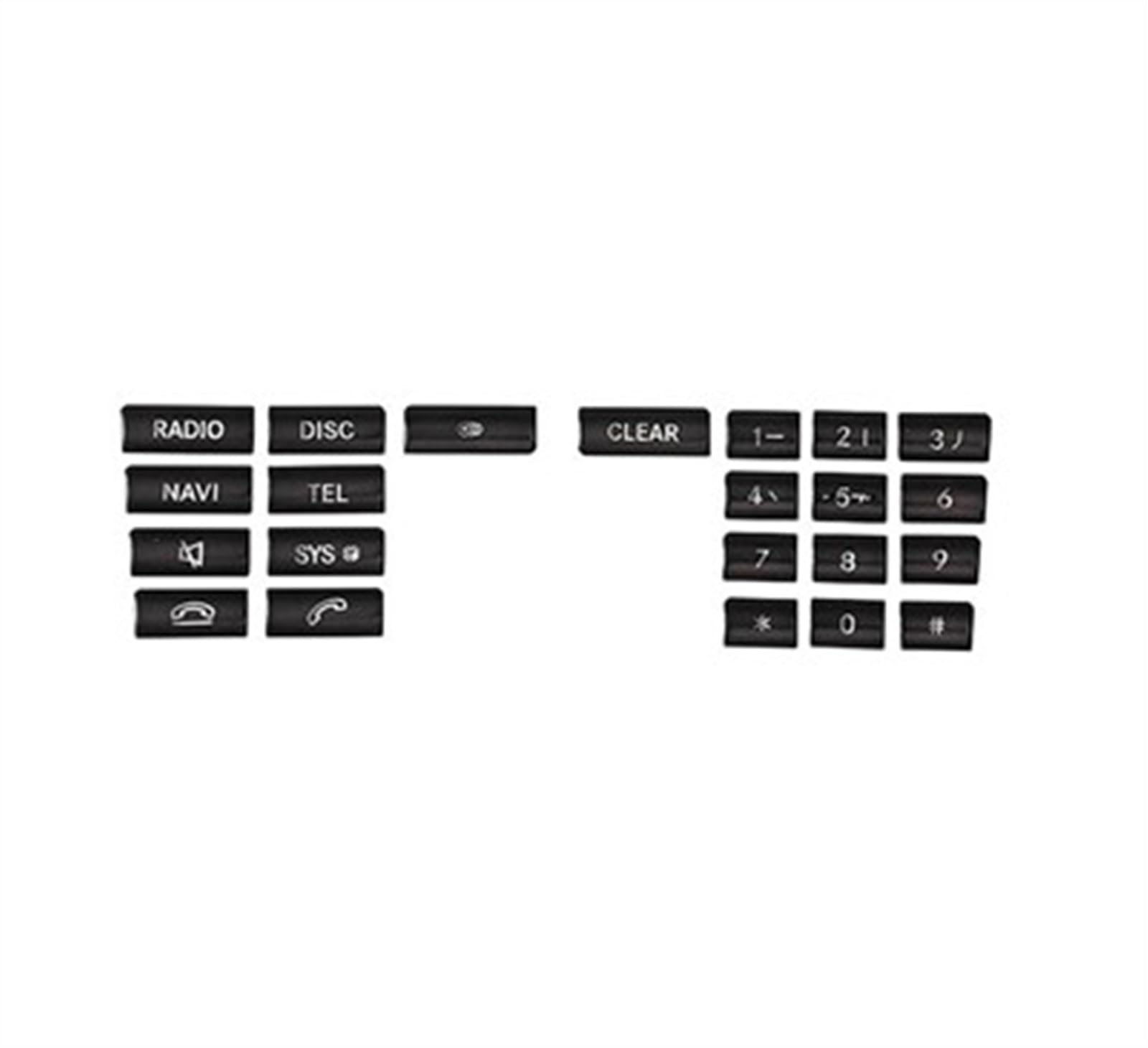 Yeskit Black Car Console Cd Panel Buttons Decorative Trim Cover Stickers For Benz E C Class W212 W204 Cls Glk X204(A)