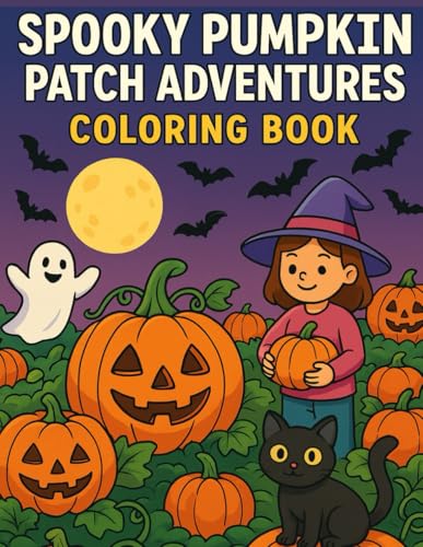 Spooky Pumpkin Patch Adventures: Whimsical Halloween Coloring Fun for Kids: 50 Charming Scenes with Friendly Ghosts, Jack‑o’Lanterns & Cozy Halloween ... for Ages 4‑8 | Easy, Fun & Creative Gift image 2