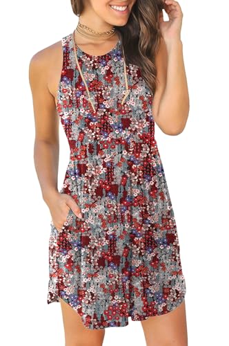 Image of HiMONE Vacation Dresses for Women 2025 Summer Dress Women's Casual Sundresses Casual Beach Petite Sun Dress XS-2XL