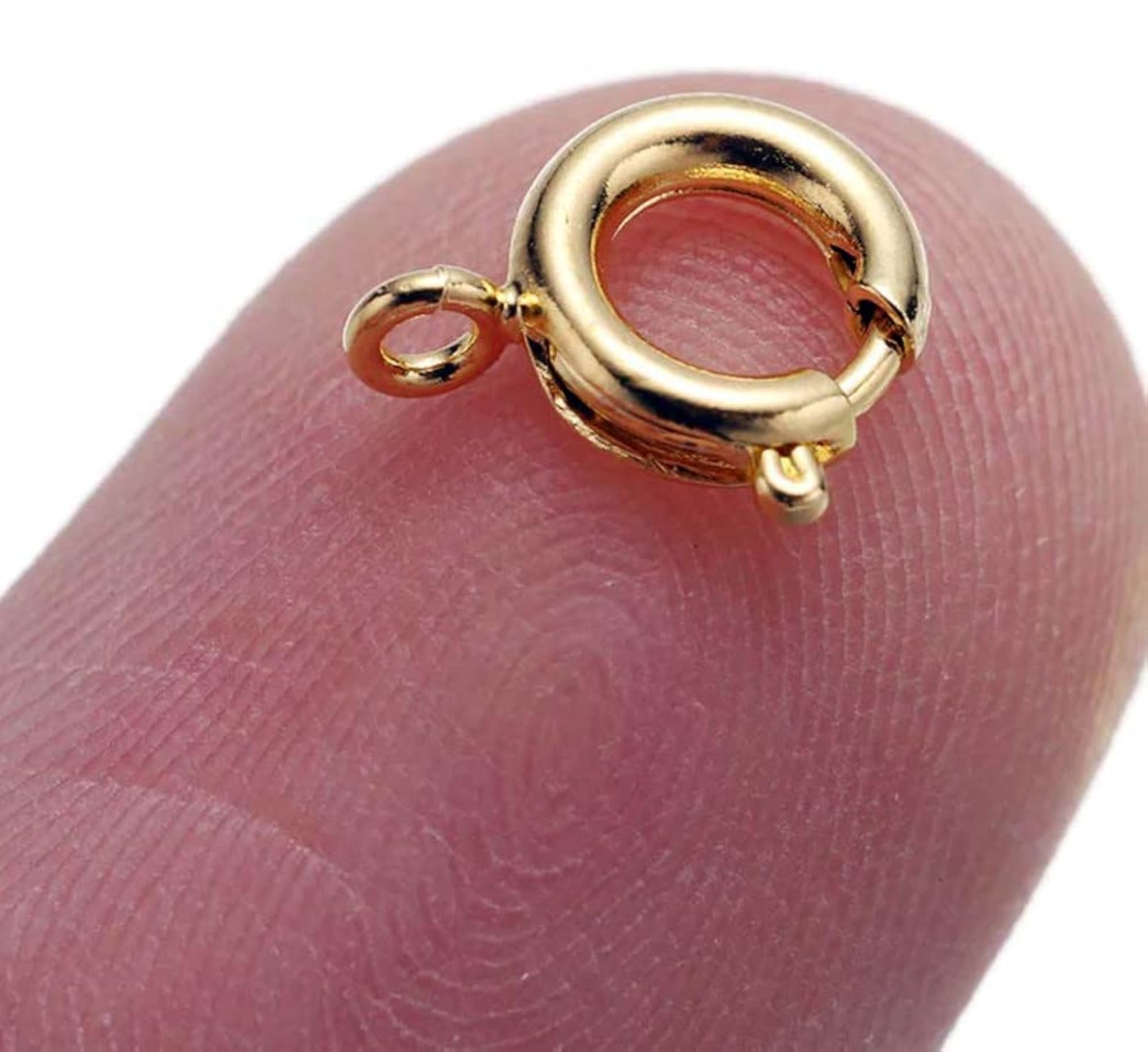 Pack of 180 Gold/Silver Plated Round Claw Spring Clasps, Random Sizes