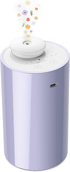 Airversa AN6 Waterless Diffuser for Essential Oil for Home, Room, Lavander | Up to 600 sq ft, Battery Operated, 20mL, Timers & Mist Levels, Car Diffuser, for Office, Bathroom, Cold Air, Portable