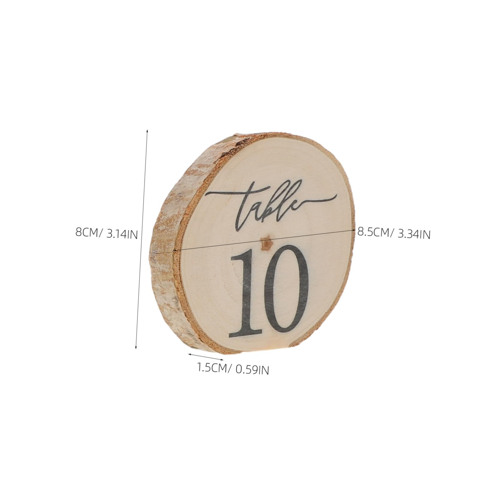 Garneck 10stücke Tischnummern Holz Rustikal Für Hochzeiten Babypartys Geburtstage Tischdekorationen Aus Rinde Für Empfang Und Jubiläen