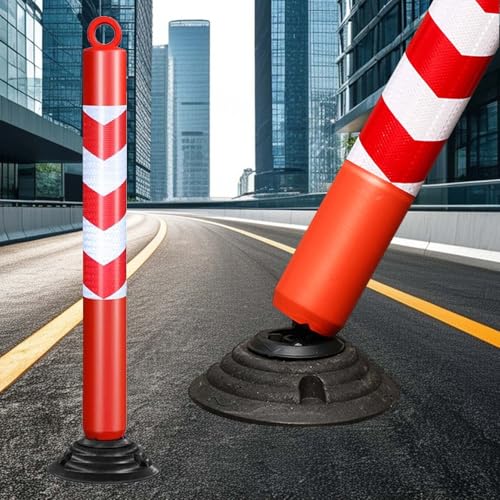 Barrière de stationnement réfléchissante et poteau flexible plastique pour allée