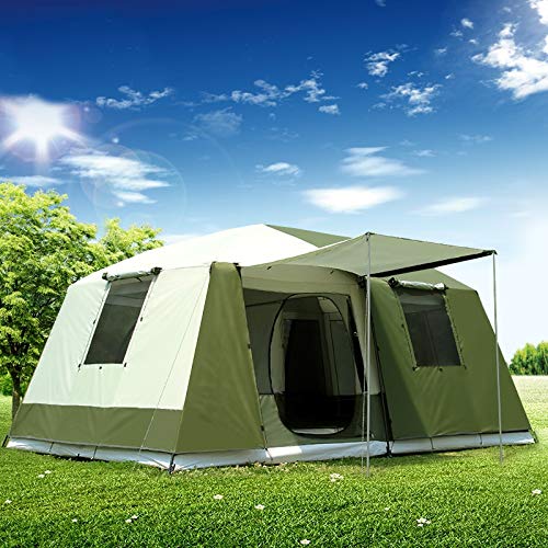 Amazon.co.jp: キャンプ用テント 10 人用 2 層 2 ルーム 1