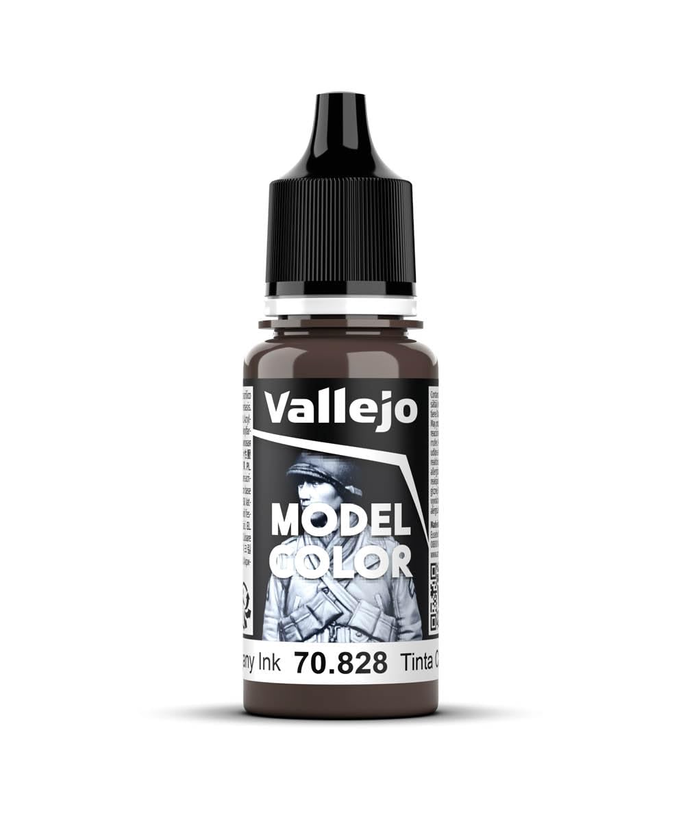 Vallejo Model Color Acrylic Paint, Brown (Wood Grain), Matte Finish, Self-Leveling, BSL System for Modeling and Figures, 18 ml