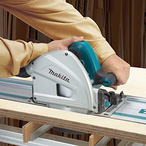 Makita SP6000J1 6-1/2 In. Plunge Circular Saw Kit, with Stackable Tool Case and 55 In. Guide Rail