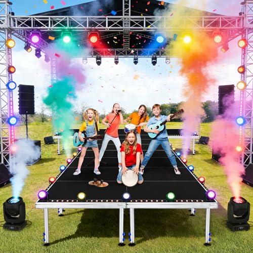 Image of 8'x16' Portable Stage Platform - Modular Folding Aluminum Riser System