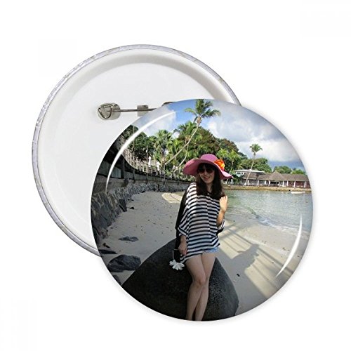 Pins badge bouton Plage Coconut Tree pour personnaliser vos vêtements d'été