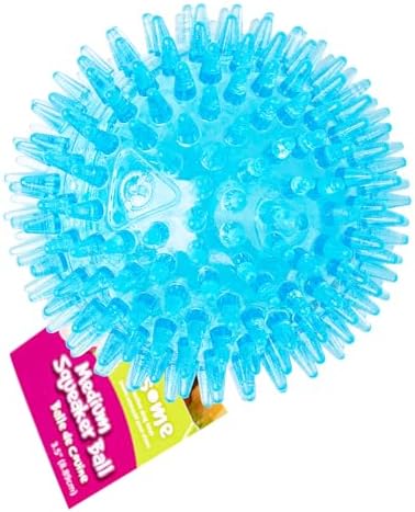 Gnawsome Medium Squeaker Ball Dog Toy, Medium 3.5", Colors will v...
