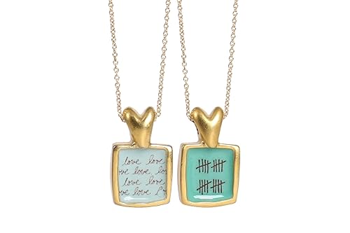 Miniatura 9 de Mark Poulin Twenty Year Gold Anniversary Necklace - 20" Gold Filled Chain Reversible 20th Gift Pendant