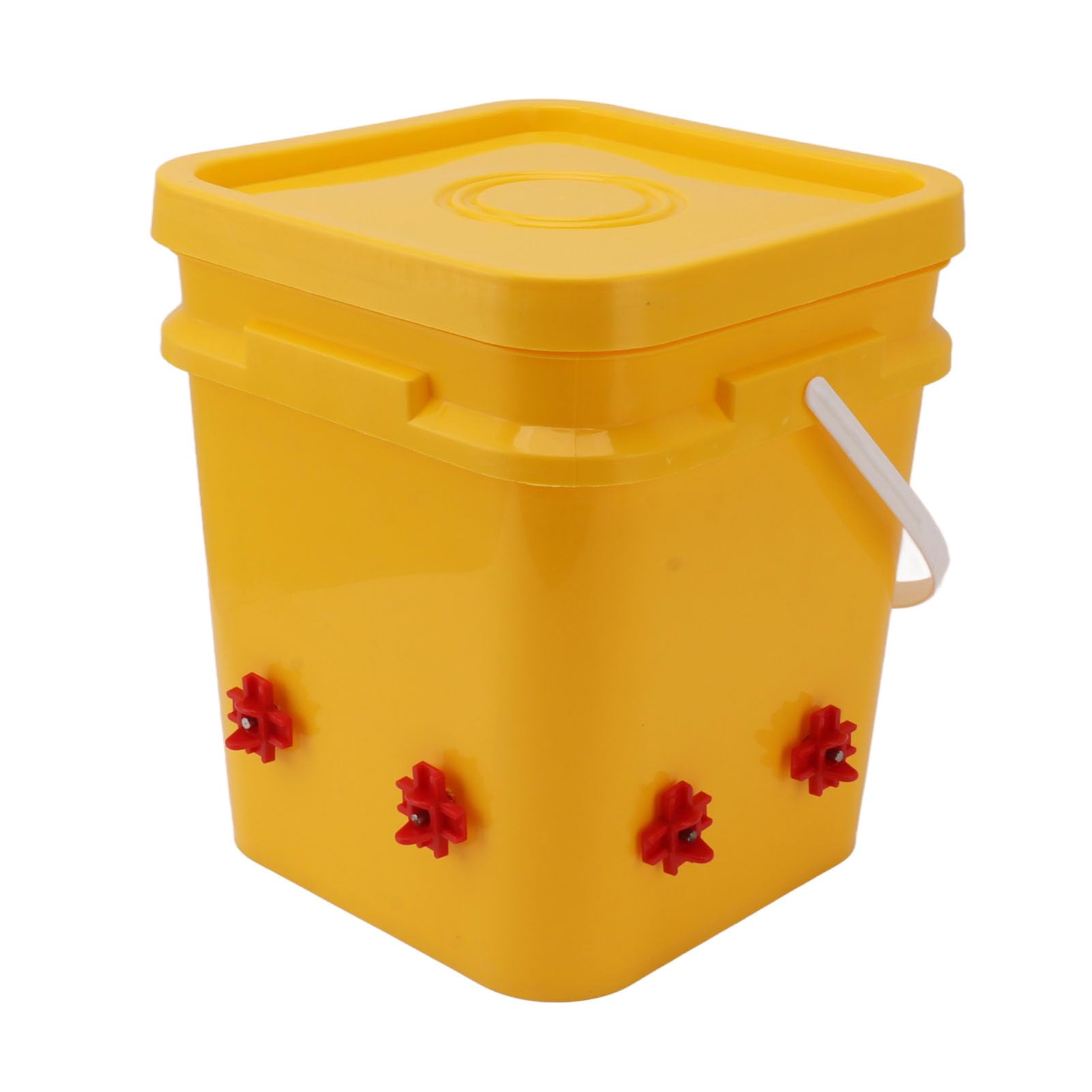Vaso Automático con Barril de 2 litros, Equipo para Beber Aves de Corral para Pato Ganso, Tazón Rojo Grande, Tornillos, Kit de Comedero de Llenado Automático para Aves de Corral