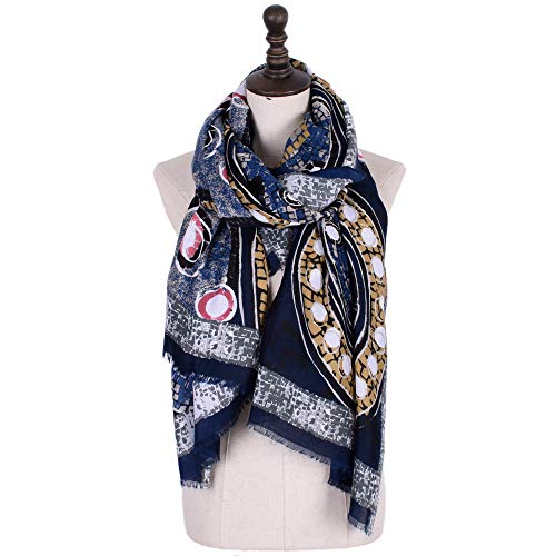 Écharpe cercle pour dame avec imprimé géométrique automne hiver