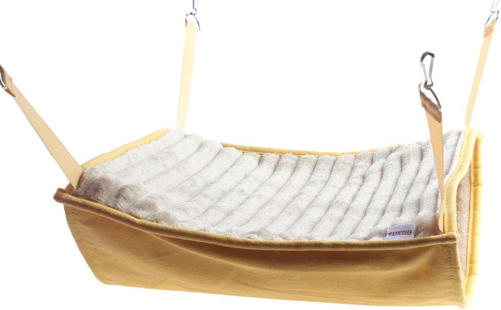 emours Guinea Pig Hamster Chinchilla Mice Double Hanging Hammock Sleep Bed Tunnel for Cage (A-01)