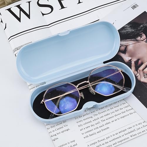 Image of 2 Pcs Plastic Eyeglasses Cases, Portable Transparent Eye Glasses