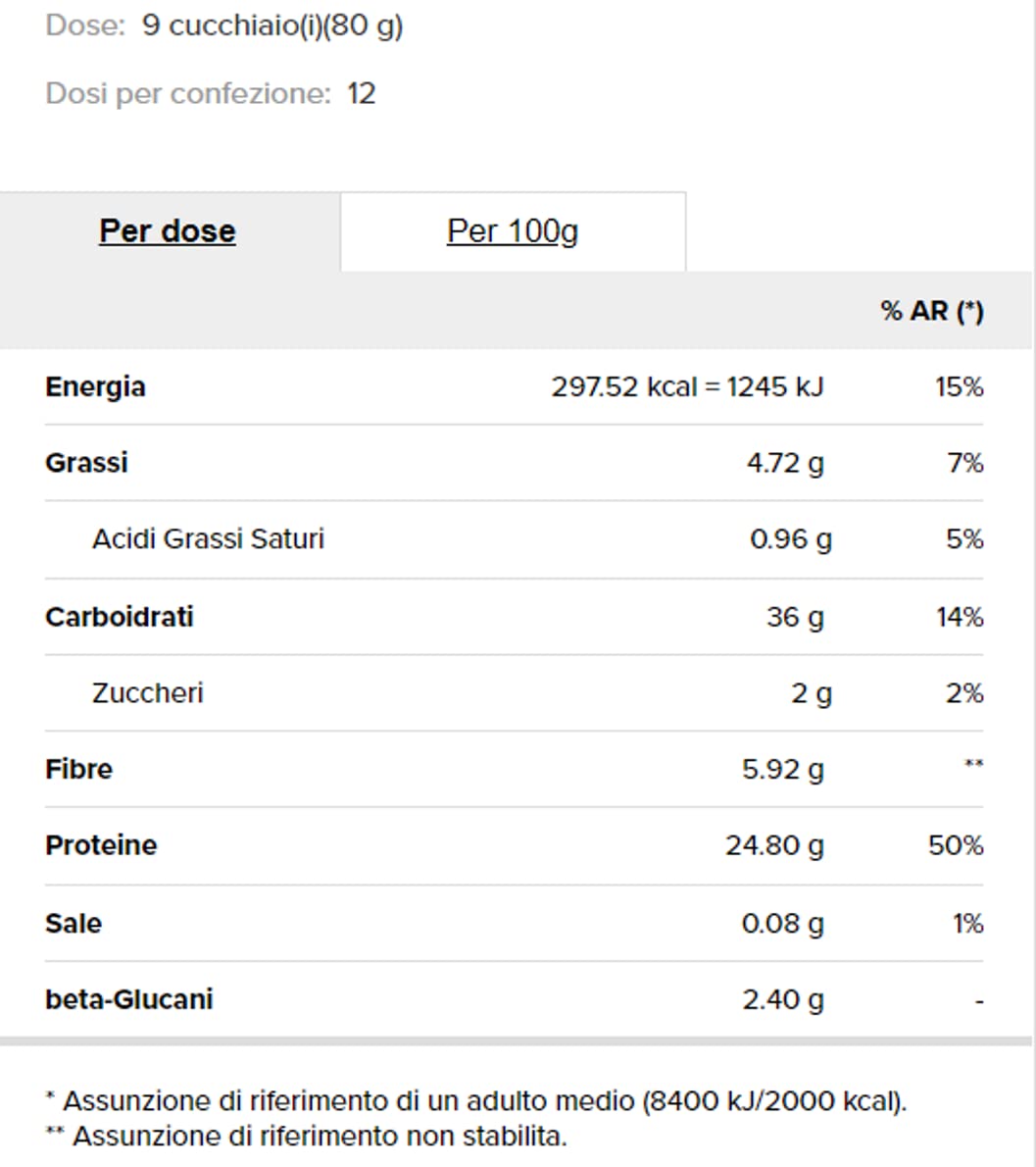 Prozis Oatmeal + Whey - Farina d'avena e whey 900 g - multi gusti (Torta al limone)