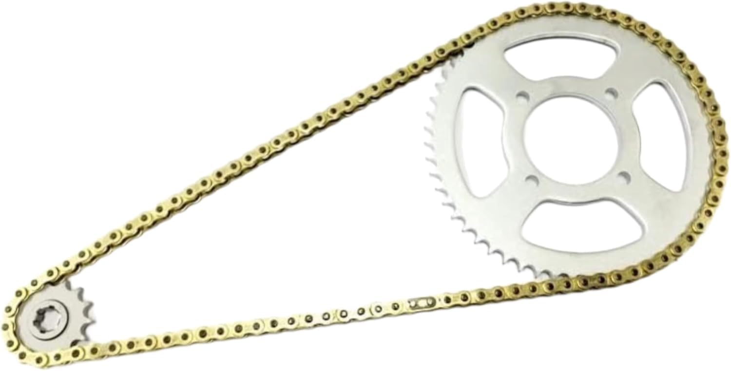 Robustes Ketten- und Ritzel-Set, kompatibel mit/Ersatz für Yamaha MT125 '15-'19 Gold