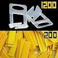Tile Leveling System Clips 1/32" 1200 Piece Tile Spacers Clips and 200-Piece Reusable Yellow Wedges for Tiles. Tile Tools Set for Professional Ceramic and Stone Installation