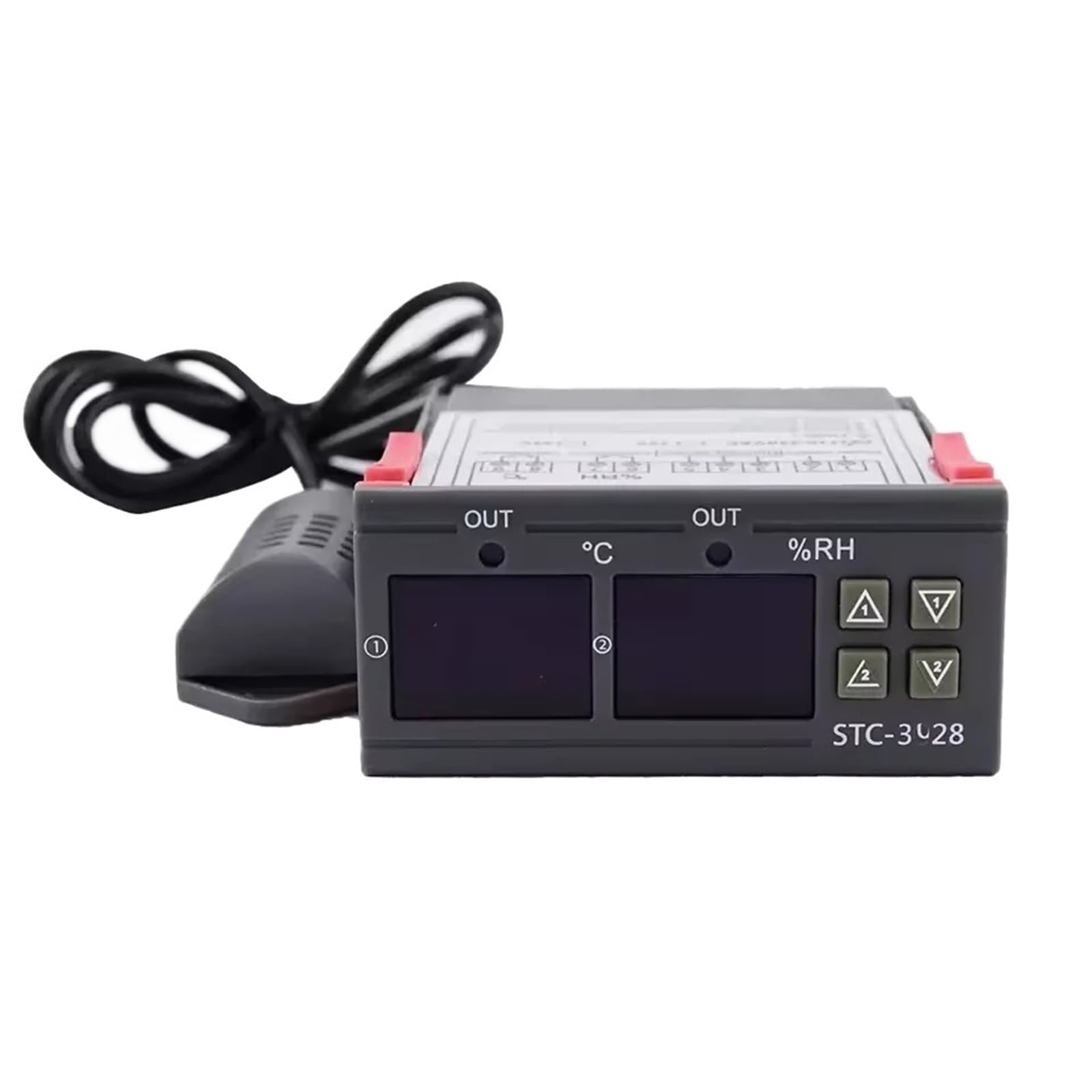 mXCDtRptJ Dual Digital Thermostat Temperature Humidity Control STC-3028 Thermometer Hygrometer Incubator Controller AC 220V DC 12V 24V