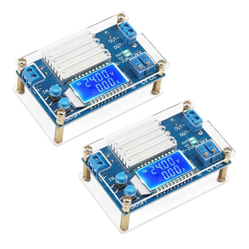 2Pcs DC Buck Converter 5.3V-32V to 1.2V-32V 12A Power Supply 5V 9V 12V 24V 30V 32V Buck Down Voltage Regulator with LCD Display Volt Transformer Reducer CC CV
