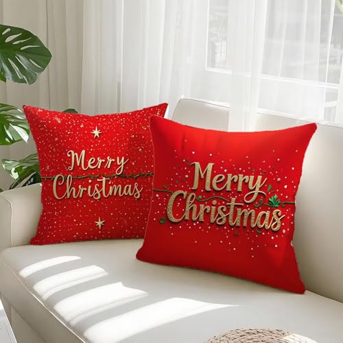 Housse de coussin de Noël 60x60cm en velours double face élégant et de qualité supérieure