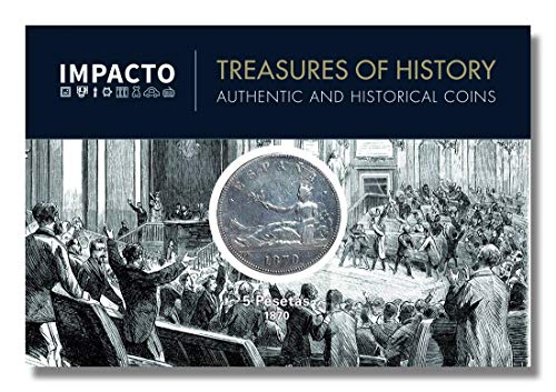 IMPACTO COLECCIONABLES Monedas Antiguas - España 5 Pesetas de Plata de 1870....