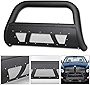 VXMOTOR for 02-05 Dodge Ram 1500 ; for 06-09 1500 Mega (Extended Crew) Cab ; for 03-09 2500/3500 Matte Black Studded Mesh Bull Bar Brush Push Front Bumper Grill Grille Guard with Skid Plate
