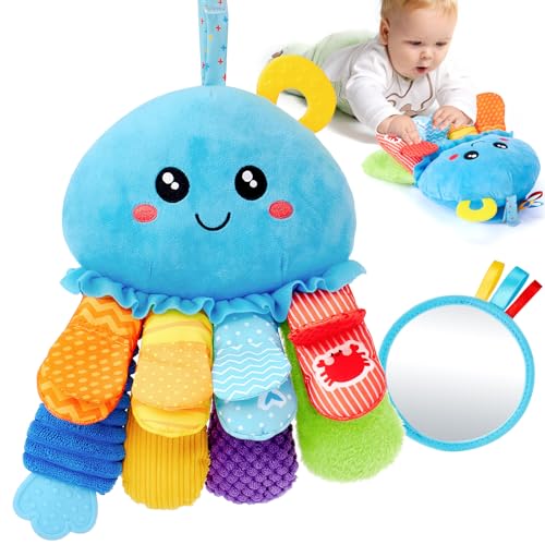 hahaland 2 in 1 Oktopus Baby Sensorik Spielzeug mit Beißring – Ansicht 1
