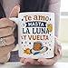 MUGFFINS taza enamorados Mug Te amo hasta la luna y vuelta en español Imagen de MUGFFINS taza enamorados Mug Te amo hasta la luna y vuelta en español