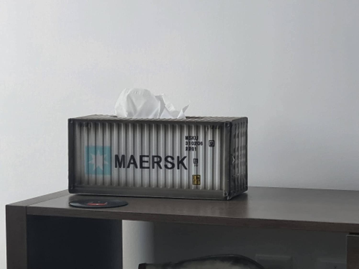 Pudełko na Chusteczki Nawilżane, Skrzynka na tkanki retro kontener żelaza pompowanie papieru futerał do domu serwetki pojemnik papierowy metalowy ręcznik przechowywania Sypialni i Salonu(White)