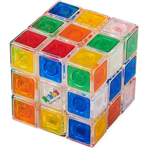 Rubik’s Cube, Crystal Cube, Transparent 3x3 Cube Color-Matching Puzzle Game Cover