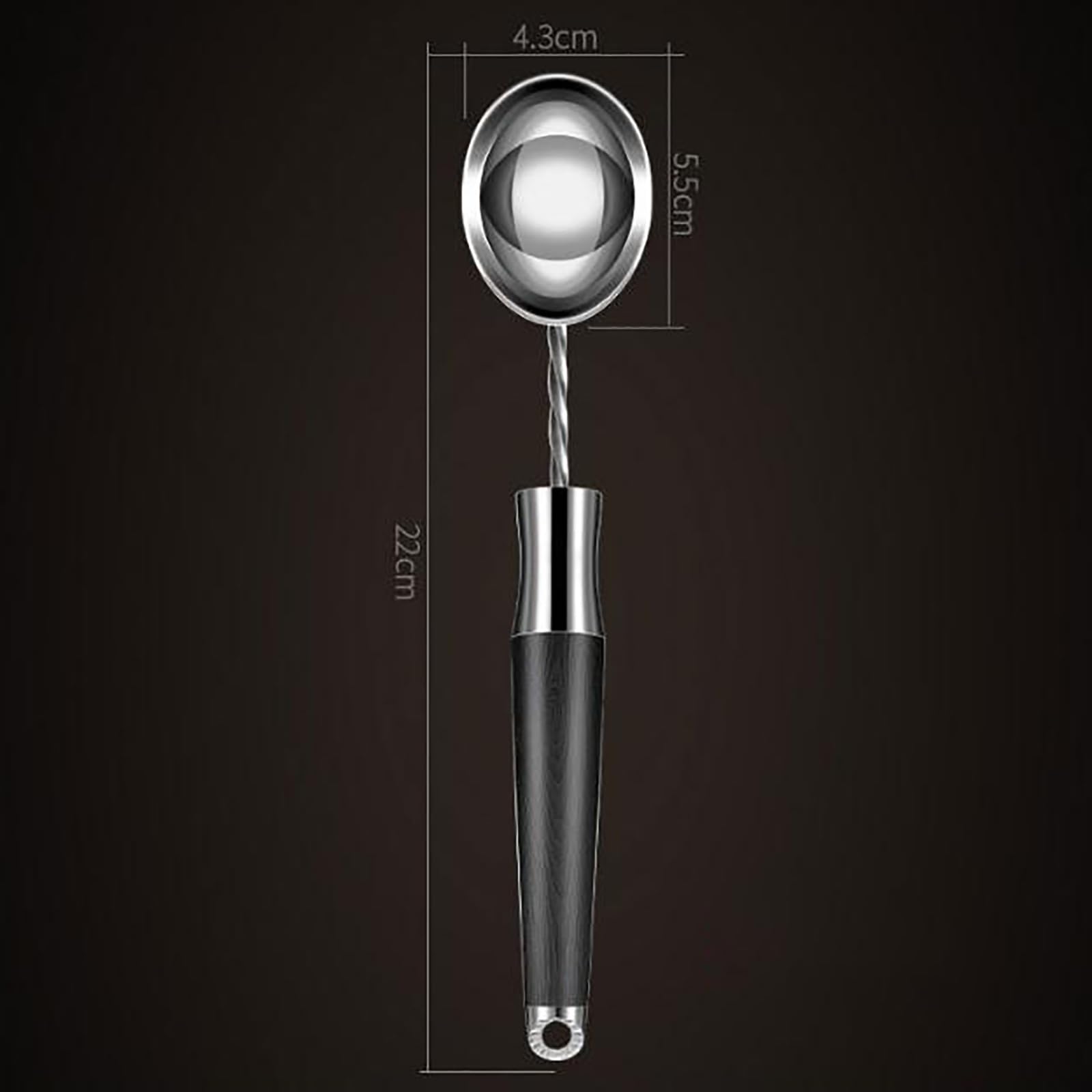 Cuillère à Glace Cuillère à crème glacée en acier inoxydable, cuillère à glace multifonctionnelle for creuser à la maison, cuillère à pastèque Cuillère