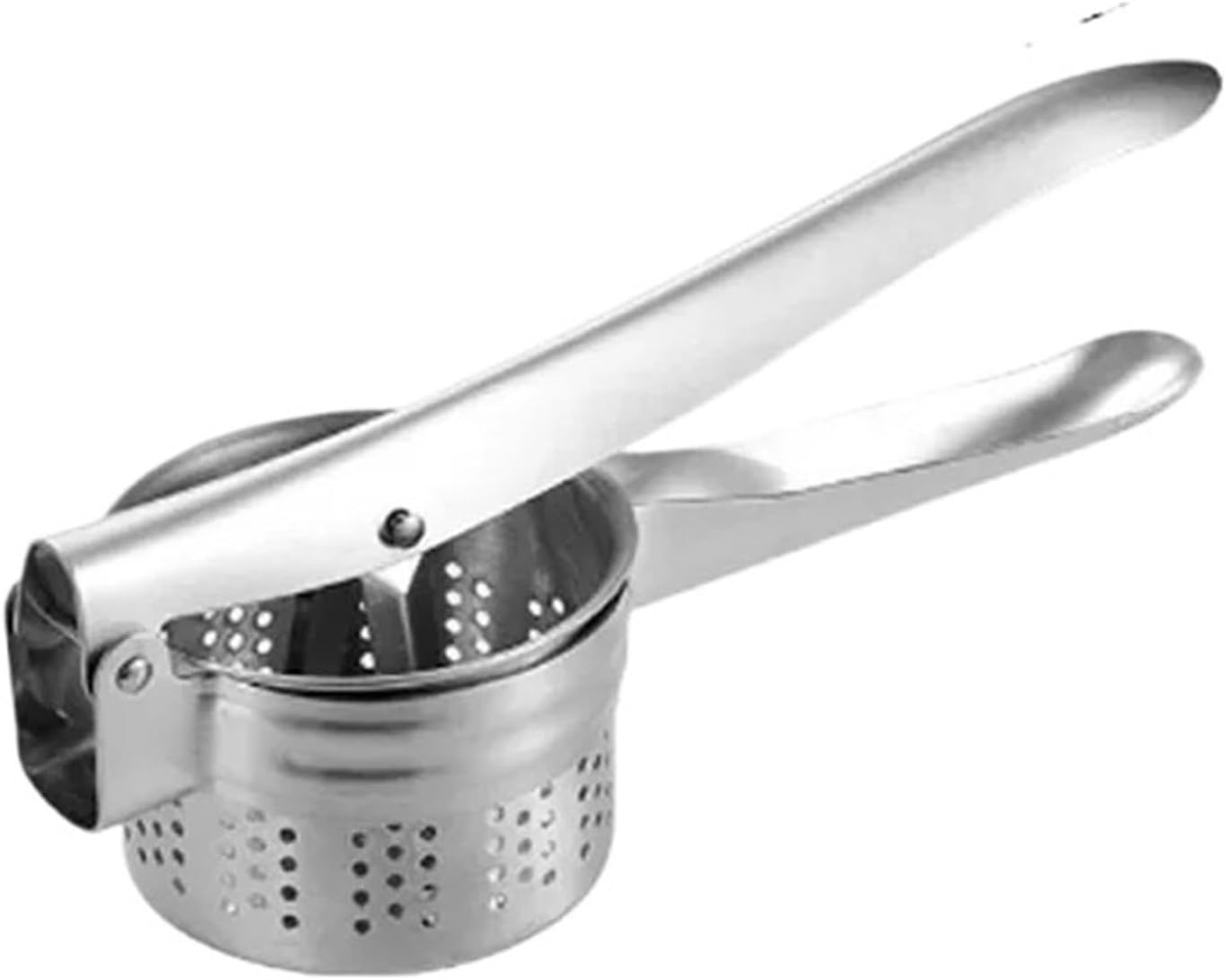 Masher Ricer Press Mashed Potatoes Stainless Steel Crushing Puree Fruit Vegetable SqueezerJuicer Maker Kitchen(Side hole1)