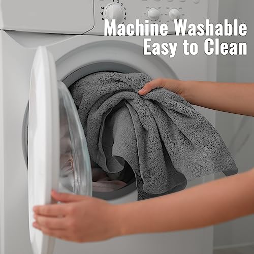 Puomue Microfiber Dog Towels for Drying Dogs, Super Absorbent and Soft Pet Grooming Towel, 40 Inch X 23.6 Inch, Perfect Dog Shower & Bath Supplies for Large, Medium or Small Dogs, Grey - Image 8