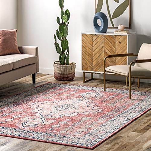 nuLOOM Juliette Médaillon Diamant Vintage 122 x 152 cm Rouille Cover