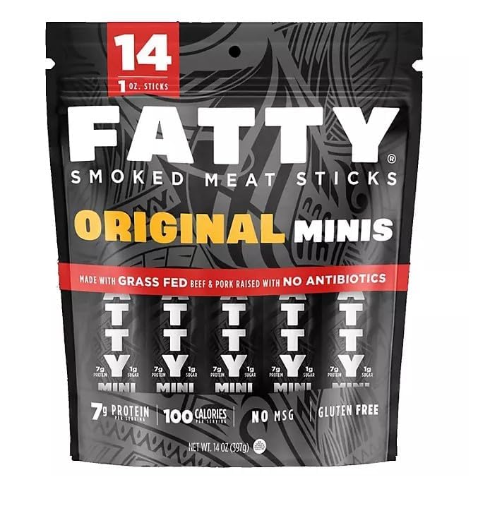 Fetty Smoked Meat Sticks, Original Minis, 14 Ounces.
