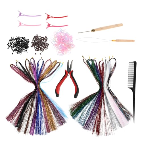 Extensions de cheveux colorées et accessoires scintillants le kit idéal pour faire plaisir