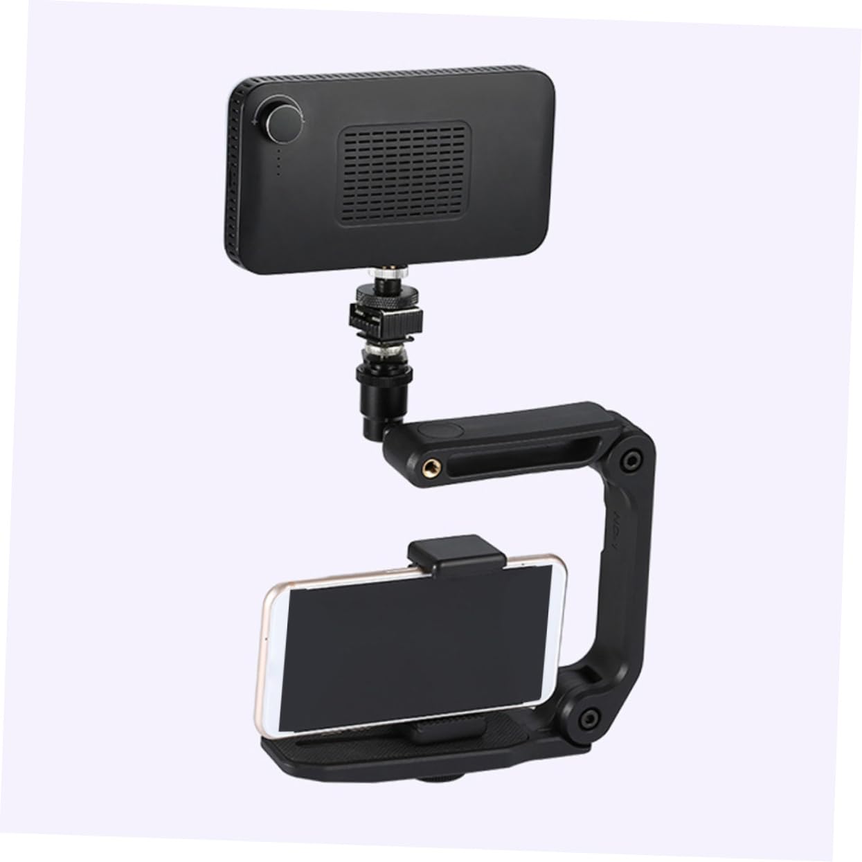Stabilizzatore Pa66 a Nero Fotocamera in Pieghevole Nylon e Fibra di Vetro Vite 1/4 e Impugnatura U per Dslr