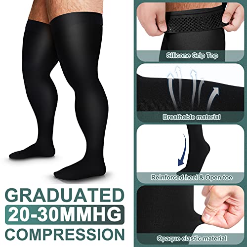 Zhanmai ZHANMAI-1001 Thigh High Compression Socks 20-30 Mmhg Compression Stockings Thigh High Socks thumb #1