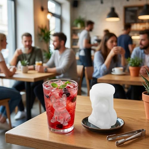 Molde de silicona perro 2 piezas para hielo y manualidades miniatura 4