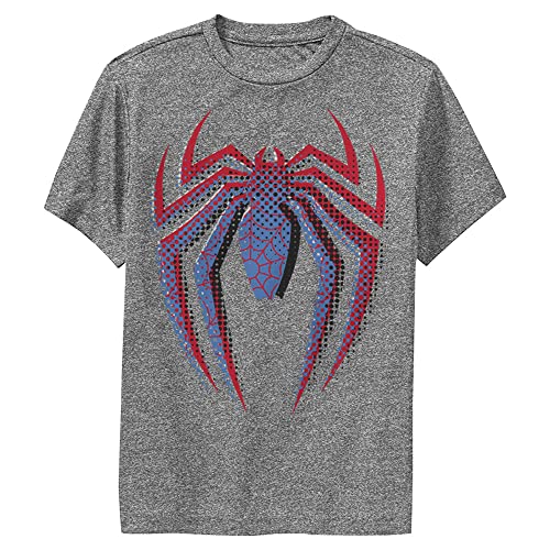 Marvel Classic Layered Spiderman Logo Boys Short Sleeve Tee Shirt