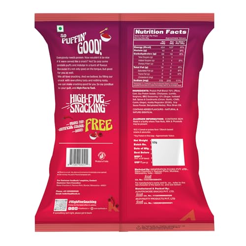 Image of Taali Jowar & Protein Puffs | 60 gm (Pack of 18) | Smoky Barbeque | Healthy Roasted Tasty Snacks, Ready to eat | 100% Veg., Gluten free products, No Cholesterol, No Trans-Fat