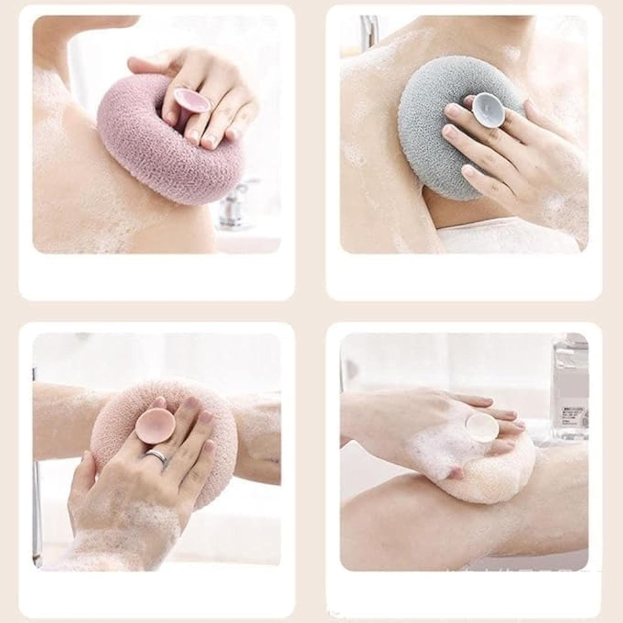 Deep Cleansing Bath Shower Loofah Sponge with Suction Cup