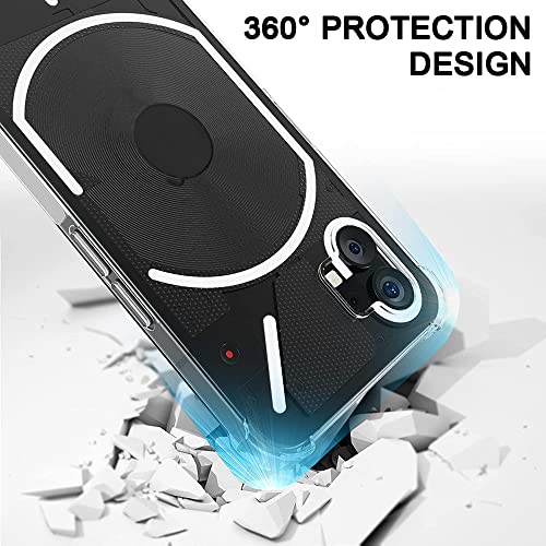 Image of TheGiftKart Crystal Clear Back Cover Case for Nothing Phone 1 | Shock Proof 360 Protection | Hard Clear Back Cover Case for Nothing Phone 1 (PC & TPU, Transparent Bumper)