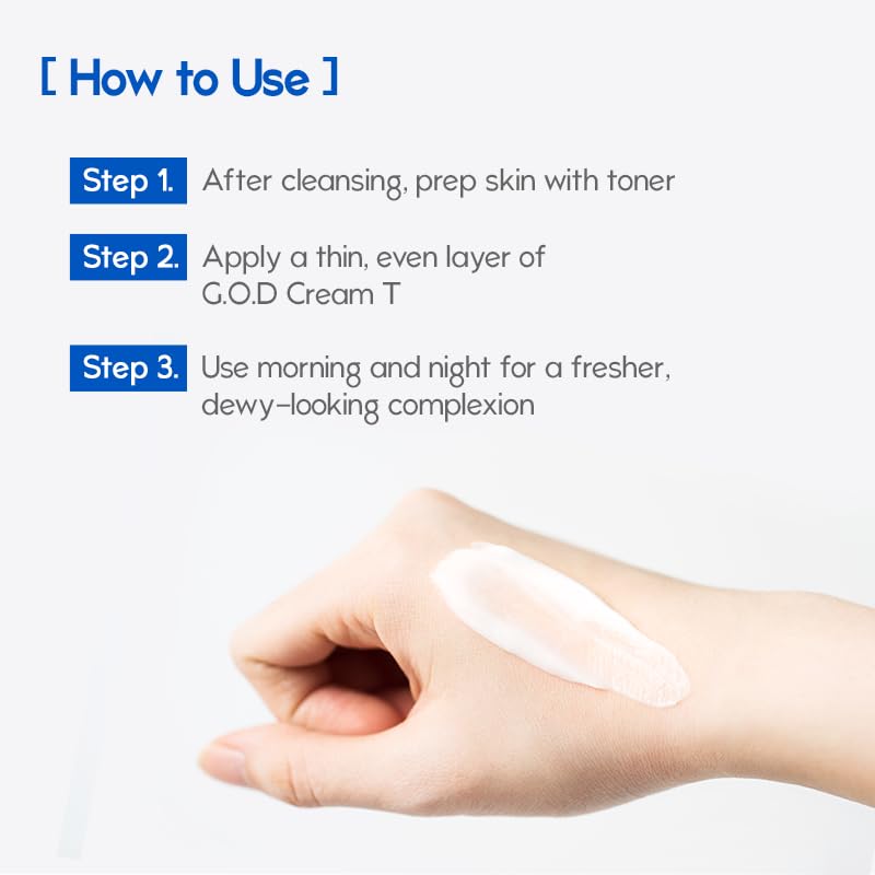 Fromgod -the Glow Of Dew your skin deserves- G.O.D Cream T – Hydrating & Calming Face Cream – Lightweight Korean Moisturizer for Soft, Balanced Skin (30ml/1.01 fl. oz.) - Image 6