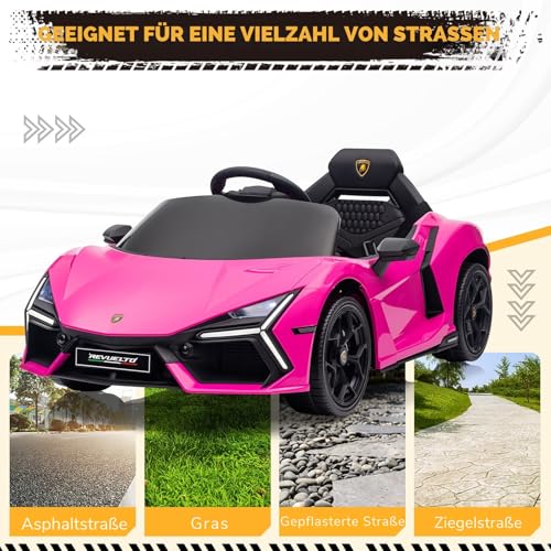 LALAHO Kinder Elektroauto 12V Kinderauto Lamborghini Elektrofahrzeuge mit Musikfunktion, für 3-6 Jahre Kinder – Bild 7