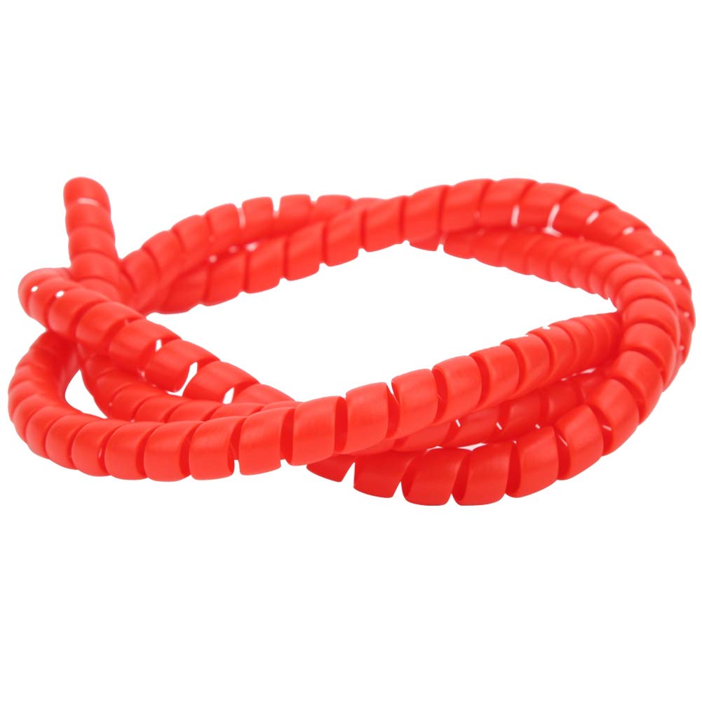 Soluptanisu Red Electric Scooter Cable Protector,Spiral Cable Wrap,Brake Line Spiral Tube Cable Housing Protector Cover Spiral Wire Wrap Cord For M365 Electric Scooter(Red)
