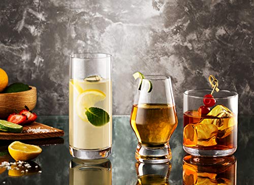 Joyjolt JC10156 Faye Crystal Whiskey Glasses. Lowball Glasses Set Of 6, 10Oz Short Glass Tumbler - Double Old Fashioned Rocks Glass For Scotch Or Bourbon Dishwasher Safe Glassware. thumb #6