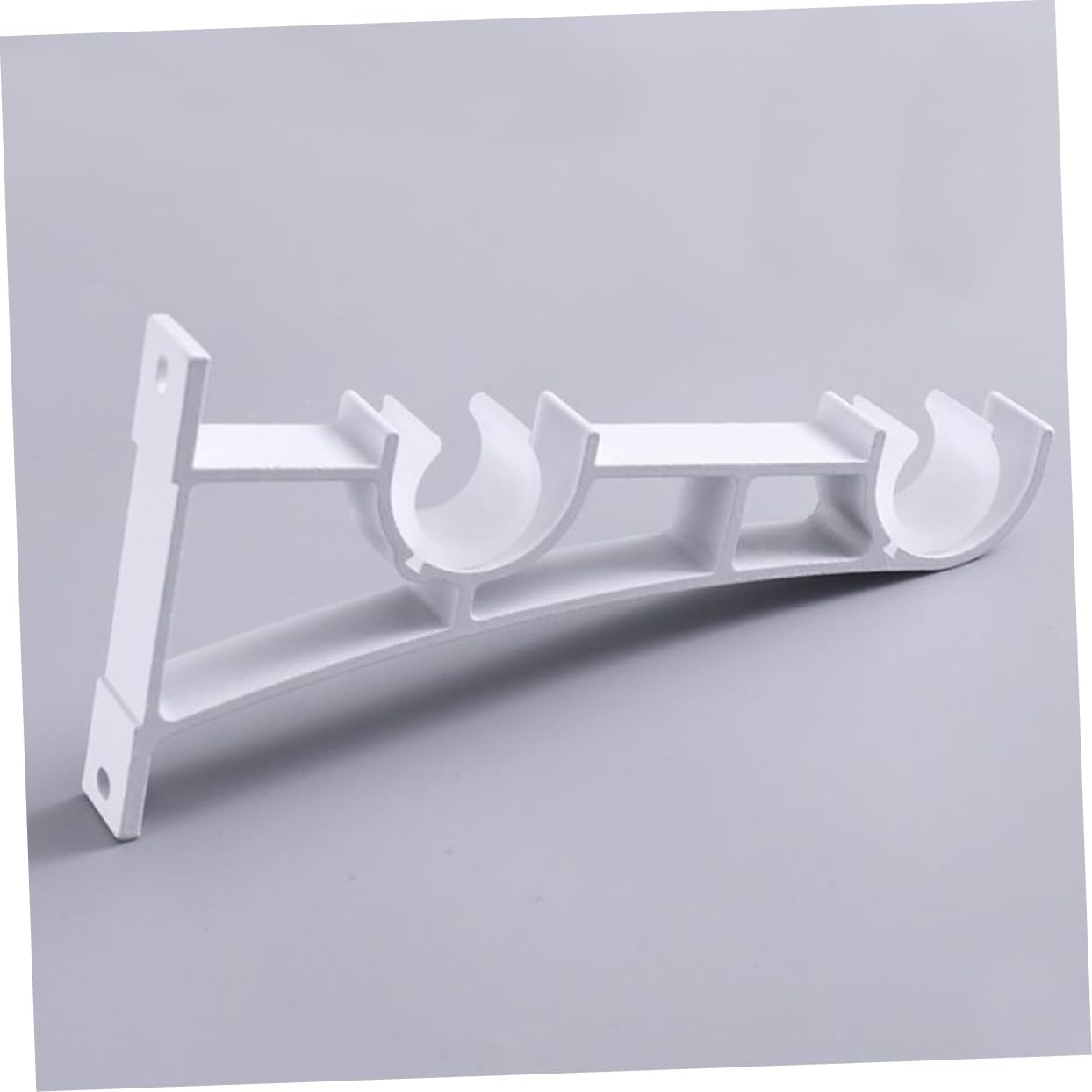 Garneck 4pcs Double Curtain Rod Holders Wall Mount Brackets for Dual Curtain Rods Heavy-Duty Iron Brackets Sturdy Support for Home
