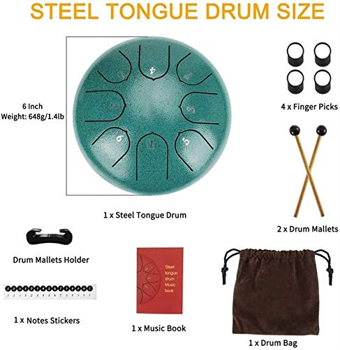 Steel Tongue Drum Percusión 6 pulgadas 8 Notas Do Mayor miniatura 5