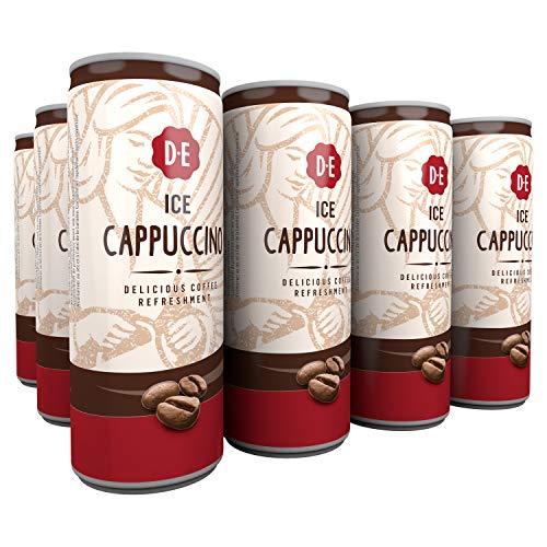 Douwe Egberts IJskoffie Ice Cappuccino, Koffie met Melk en een Vleugje Cacao (12 Blikjes, 100% Arabica Koffie, Ice… - Afbeelding 4